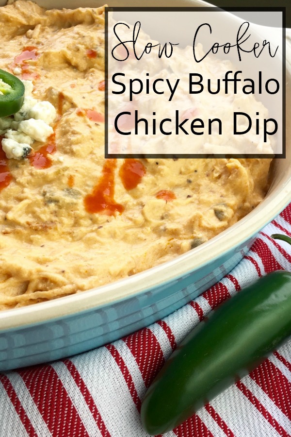 Make this shredded Spicy Buffalo Chicken dip in your crockpot. Just toss the ingredients in your slow cooker, set it and forget it. It's a perfect recipe for aweeknight meal, entertaining, or football games. 