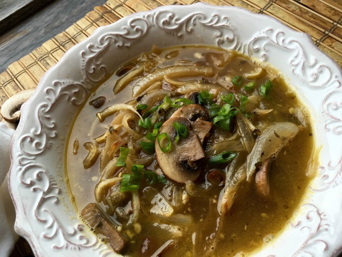 Low carb keto friendly whole 30 DaikonRadish noodle soup