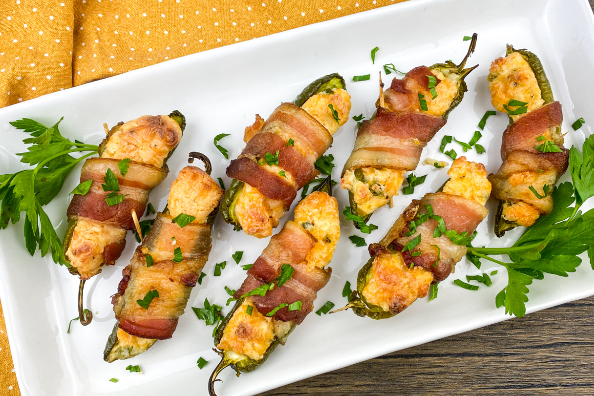 Bacon wrapped Jalapeno Poppers recipe