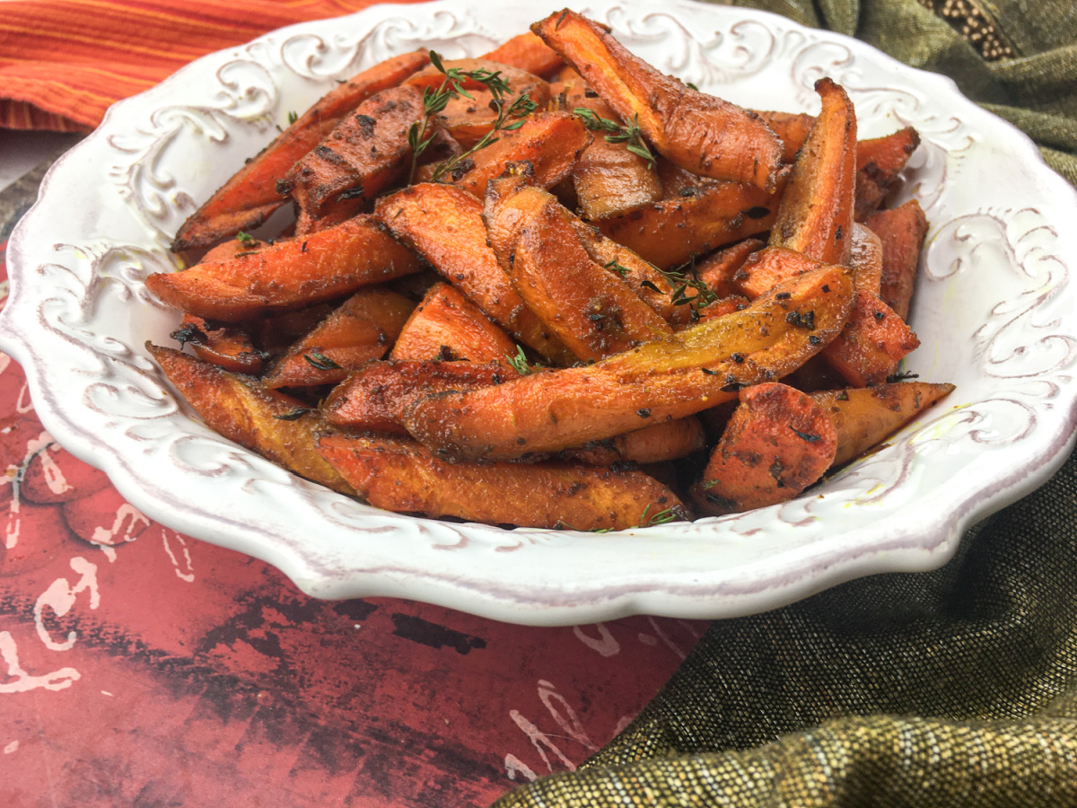30 minute roasted curried carrots recipe
