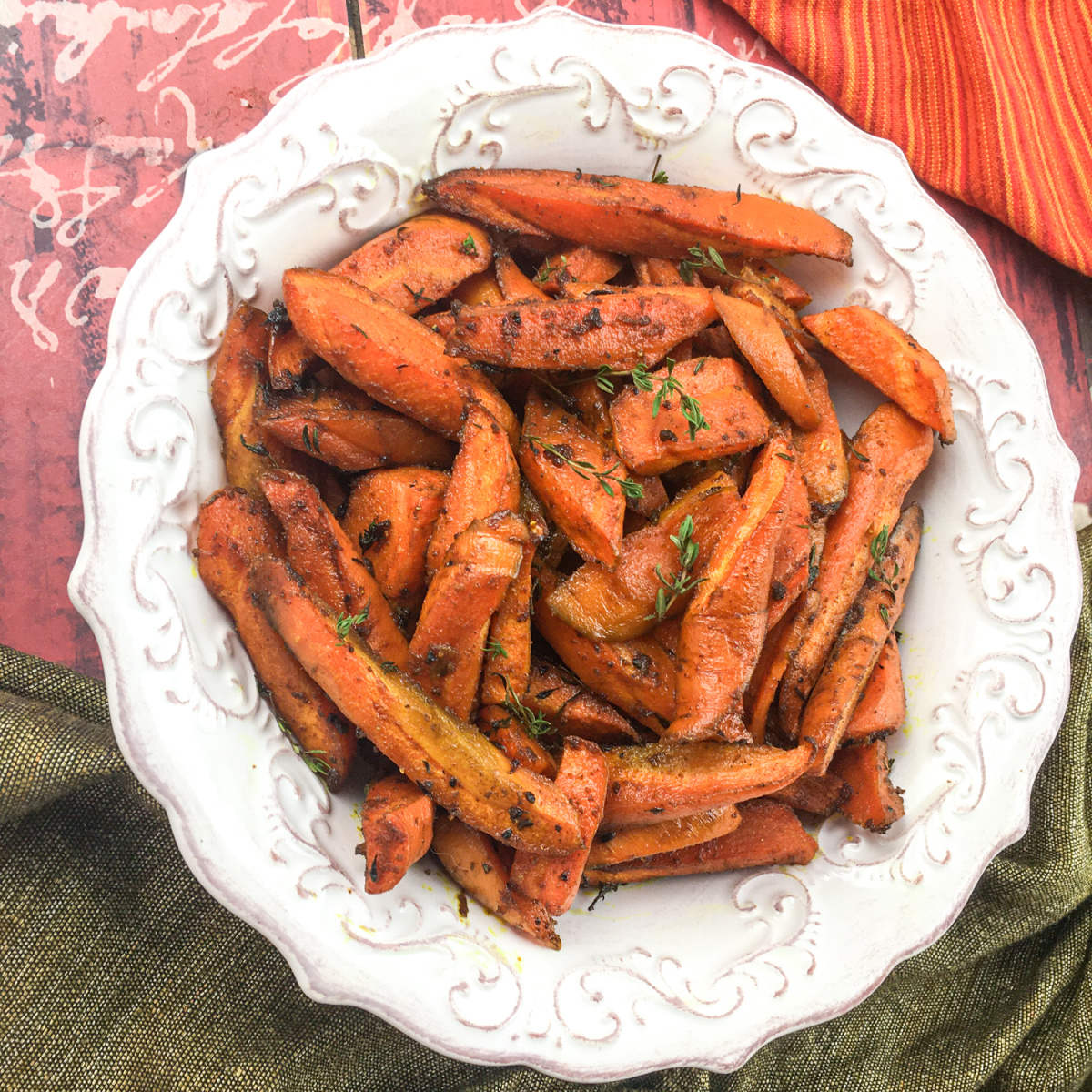 Sheet pan roasted carrots with curry and honey